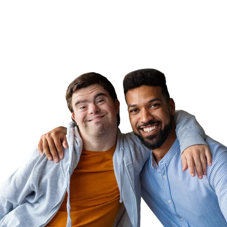 Patient and supervisor sharing an embrace